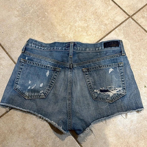 A Golde Parker Vintage Destroyed Denim Shorts 27 Revolve - Picture 10 of 11
